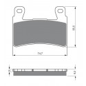 Front brake pads Goldfren Harley-Davidson XR 1200 2008-2010 type AD