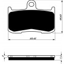 Front brake pads Goldfren Kawasaki Z 1000 2003-2006 type GP6