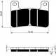 Front brake pads Goldfren Kawasaki Z 1000 2010-2017 type GP6