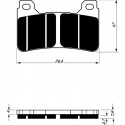 Front brake pads Goldfren Honda CBR 1000 RR Fireblade 2004-2013 type GP6