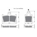 Front brake pads Goldfren Kawasaki Z 1000 2007-2009 type GP6