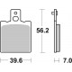 Přední brzdové destičky SBS KTM MX 500  1985 směs SI