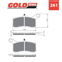 Front brake pads Goldfren KTM XC Quad 450 2008-2012 type K5