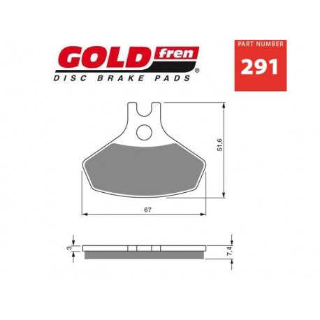 Front brake pads Goldfren Can-Am DS 450 2008-2014 type K5