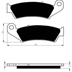 Front brake pads Goldfren Honda XR 600 R 1988-1992 type S3
