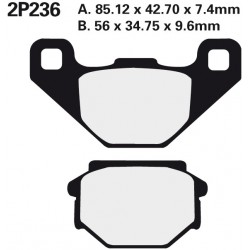 Front brake pads Nissin Kawasaki AR 125 A1, A1A, A7, LC 1982 - 1994 type ST