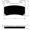 Vorne bremsbeläge Goldfren Yamaha VMX-12 Vmax 1993-2002 type S3