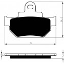 Front brake pads Goldfren Suzuki GZ 125 Marauder 1998-2011 type S3
