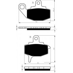 Front brake pads Goldfren Kawasaki KX 250 1987-1988 type S3
