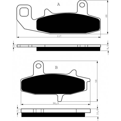 Front brake pads Goldfren Suzuki DR 650 RSE 1990-1996 type S3