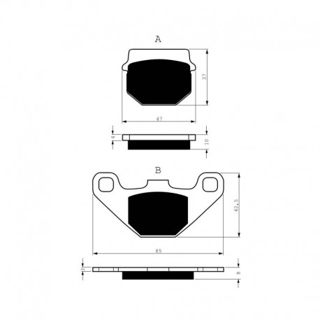 Front brake pads Goldfren Peugeot Vivacity 50 2005-2009 type S3