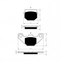 Front brake pads Goldfren Peugeot Vivacity 50 2005-2009 type S3