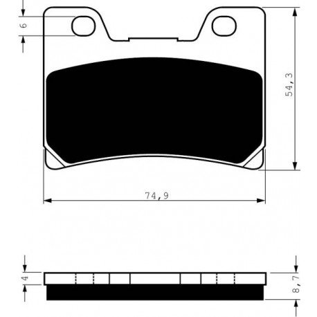 Front brake pads Goldfren Yamaha FZR 1000 1992-1993 type S3