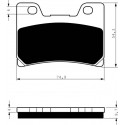 Front brake pads Goldfren Yamaha FZR 1000 1992-1993 type S3