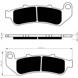 Front brake pads Goldfren Honda CBR 1000 F 1993-2000 type S3