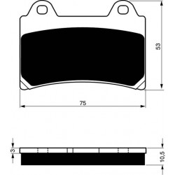 Přední brzdové destičky Goldfren Yamaha XVZ 1300 Royal Star 1996-2008 směs S3