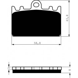 Front brake pads Goldfren Kawasaki ZXR 400 1991-2002 type S3