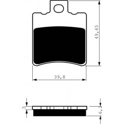Přední brzdové destičky Goldfren Yamaha YQ 100 Aerox 2000-2004 směs S3
