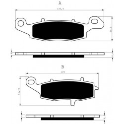 Front brake pads Goldfren Kawasaki ER-6f 2006-2017 type S3