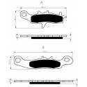 Přední brzdové destičky Goldfren Kawasaki KFX 450 R 2007-2014 směs S3