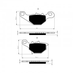 Front brake pads Goldfren Kawasaki KLX 125 (<2006) 2003-2006 type S3