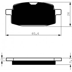 Front brake pads Goldfren Peugeot V-Clic 50 2008-2011 type S3