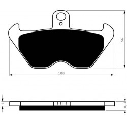 Front brake pads Goldfren BMW K 100 RS 1990-1992 type S3