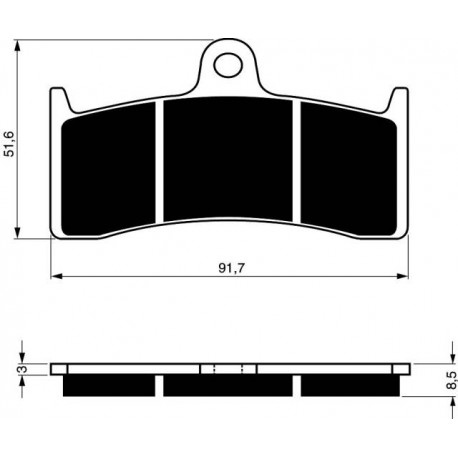 Front brake pads Goldfren Buell S3 1200 Thunderbolt 1998-2002 type S3