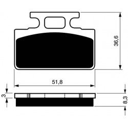 Front brake pads Goldfren Honda NH 50 Lead 1986-1993 type S3