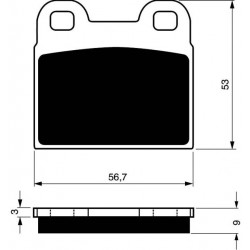 Front brake pads Goldfren BMW R 65 1978-1985 type S3