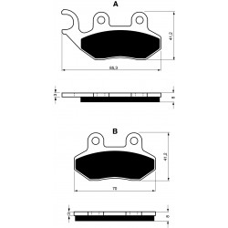 Front brake pads Goldfren Cagiva City 50 1995-1997 type S3