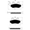Front brake pads Goldfren SYM HD 200 2007-2012 type S3