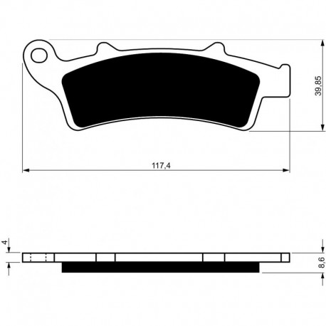 Front brake pads Goldfren Kymco Downtown 125 2015-2016 type S3