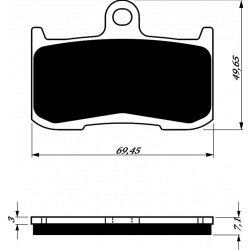 Front brake pads Goldfren Kawasaki ZX-9R Ninja 2002-2003 type S3