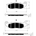 Front brake pads Goldfren Honda CBF 125 2009-2015 type S3