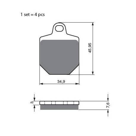 Front brake pads Goldfren KTM SMR 560 2006-2008 type S3