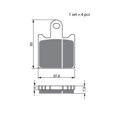 Front brake pads Goldfren Kawasaki Z 1000 2007-2009 type S3