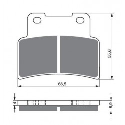 Front brake pads Goldfren Aprilia Mana 850 2008-2012 type S3
