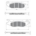 Front brake pads Goldfren Honda CRF 250 L 2013-2017 type S3