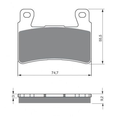 Front brake pads Goldfren Harley-Davidson XR 1200 2008-2010 type S3