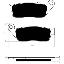 Přední brzdové destičky Goldfren Yamaha WR 125 X 2009-2017 směs S3