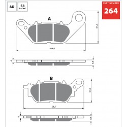 Front brake pads Goldfren Yamaha GPD 125 NMAX 2015-2017 type S3