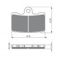 Front brake pads Goldfren Buell XB12Ss 1200 Lightning Long 2009-2010 type S3