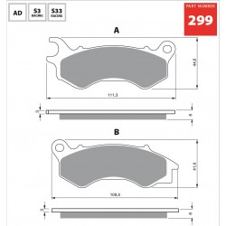 Front brake pads Goldfren Honda PCX 125 2010-2017 type S3