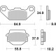 Přední brzdové destičky SBS Suzuki LT 230  1986 - 1993 směs SI