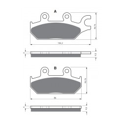 Front brake pads Goldfren Can-Am SSV 1000 Commander 2014-2014 type S3