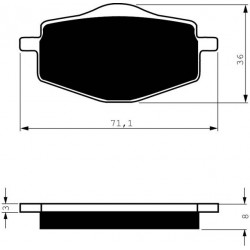 Přední brzdové destičky Goldfren Yamaha XT 225 1992-2004 směs S33