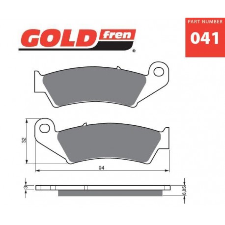 Přední brzdové destičky Goldfren Beta RR 400 2005-2014 směs S33