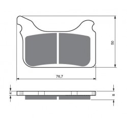 Front brake pads Goldfren Aprilia SXV 4.5 2006-2013 type S33