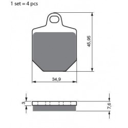 Front brake pads Goldfren KTM SMR 560 2006-2008 type S33